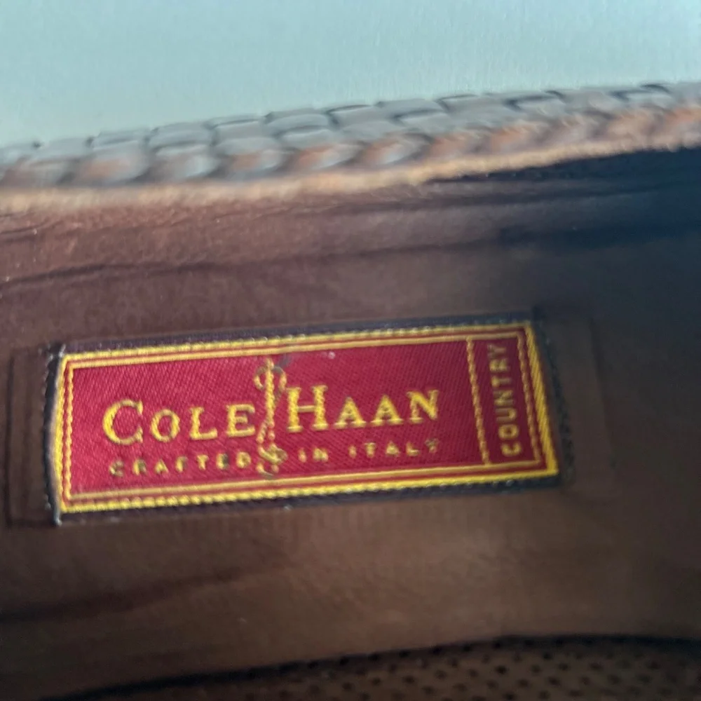 Cole Haan Brown Genuine Leather Weaving Loafers size 9 - Picture 6 of 16